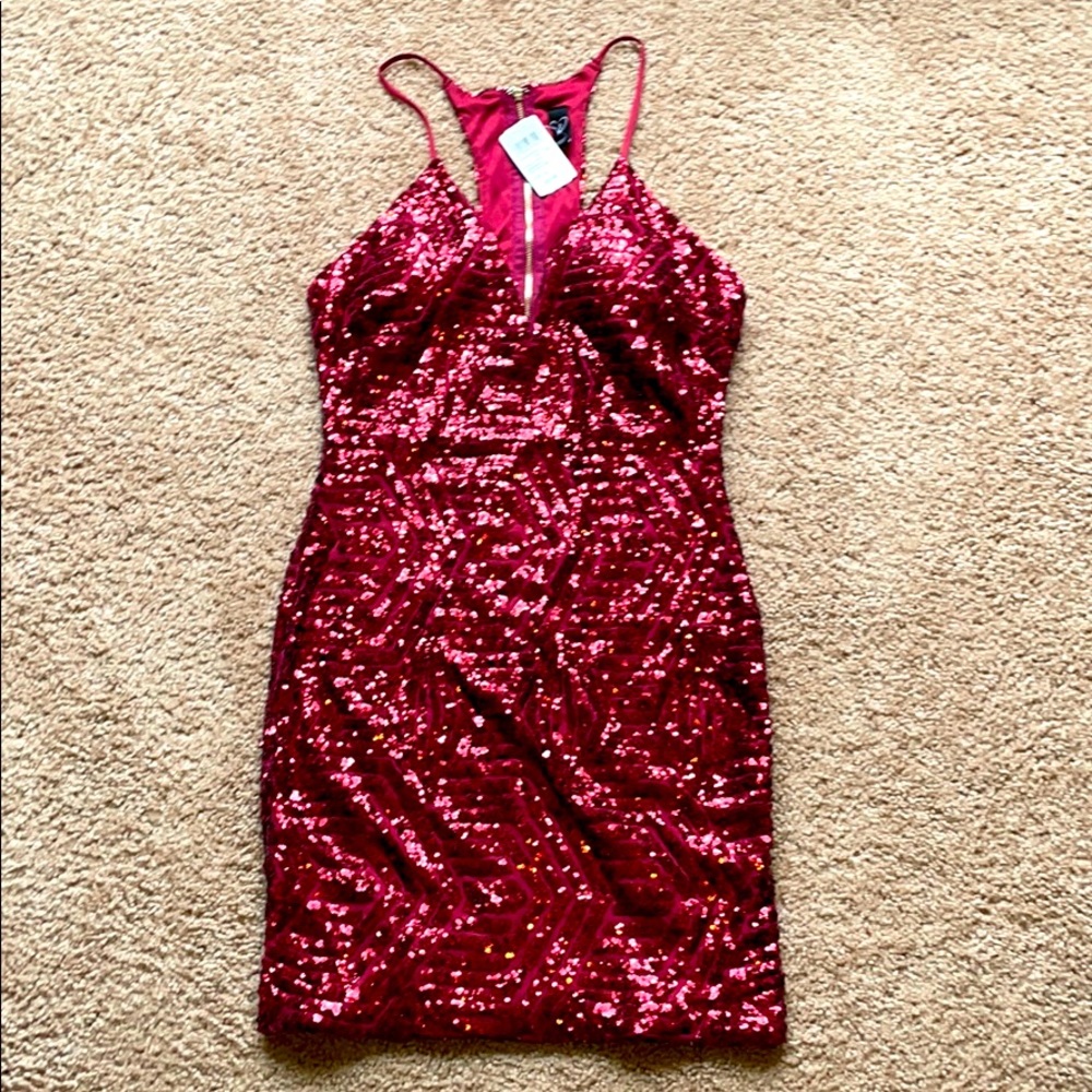 Red Sequin Dress